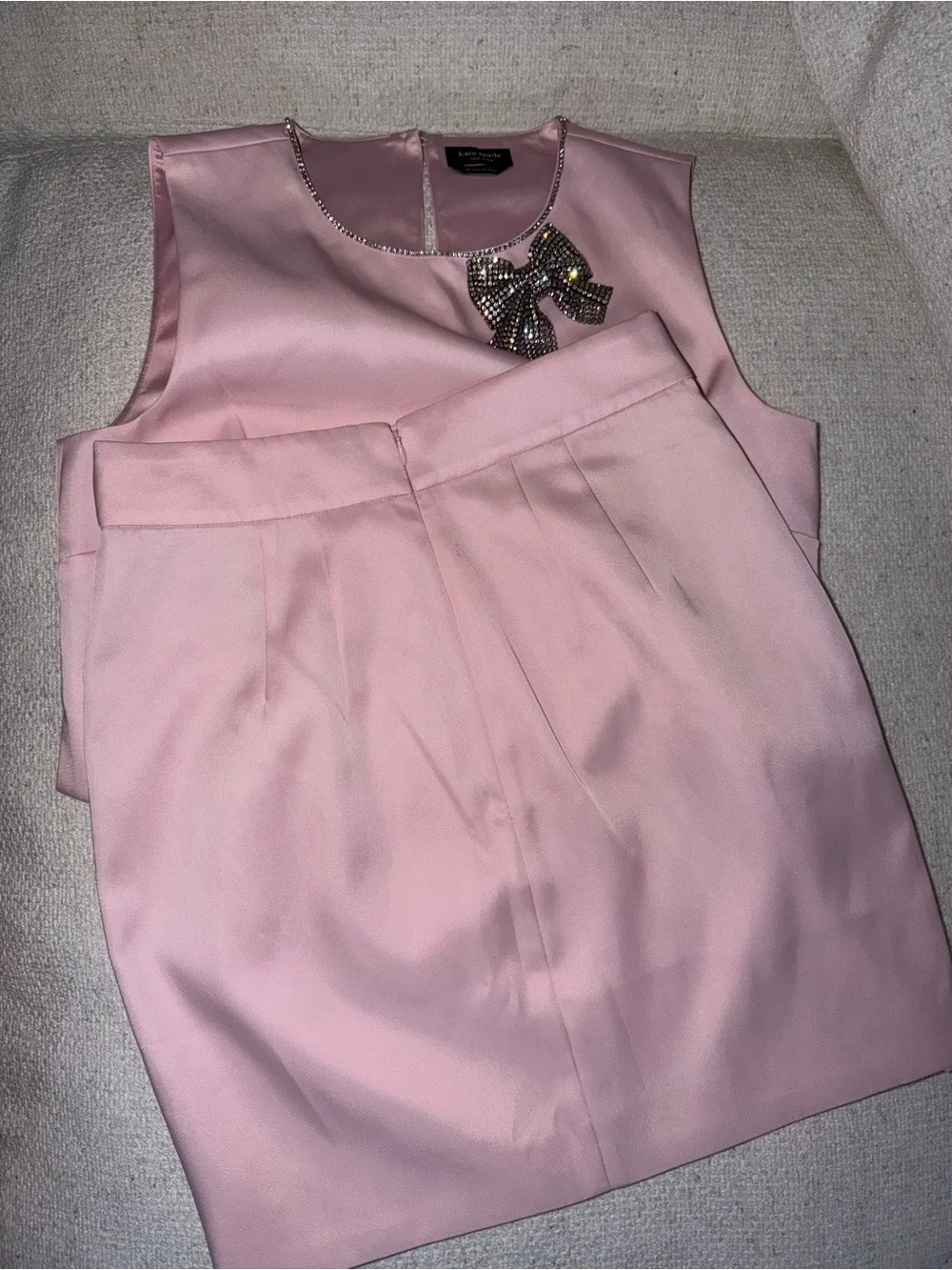 Duchess Satin Embellished Bow Shell Kate Spade UK